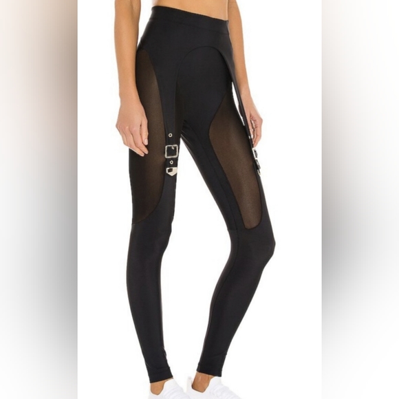 RARE Adam Selman Sport Vogue Designer Garter Belt Leggings - Picture 3 of 4